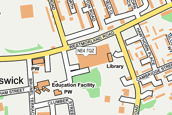 NE4 7QZ map - OS OpenMap – Local (Ordnance Survey)
