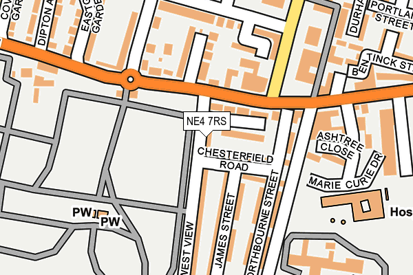 NE4 7RS map - OS OpenMap – Local (Ordnance Survey)