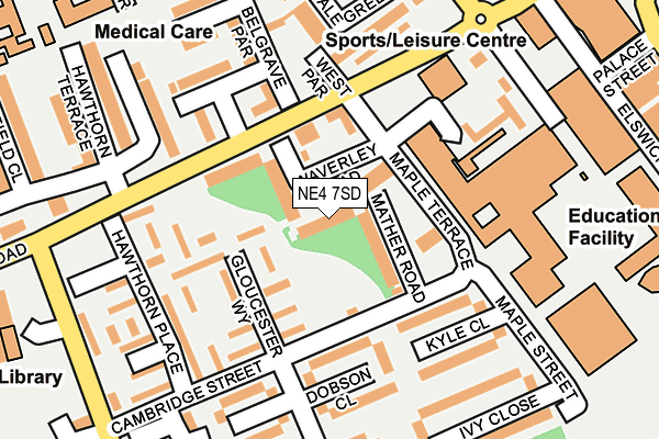 NE4 7SD map - OS OpenMap – Local (Ordnance Survey)