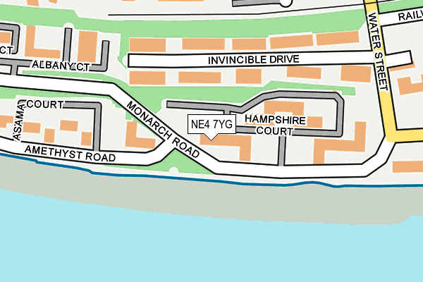 NE4 7YG map - OS OpenMap – Local (Ordnance Survey)