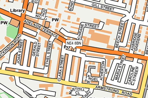 NE4 8BN map - OS OpenMap – Local (Ordnance Survey)
