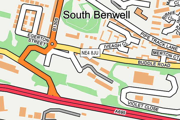 NE4 8JU map - OS OpenMap – Local (Ordnance Survey)