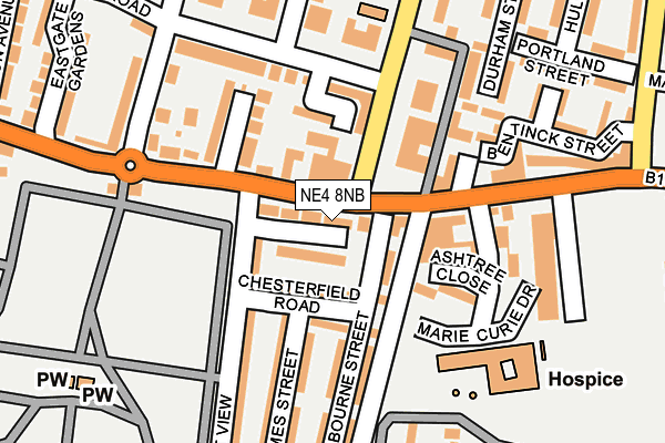 NE4 8NB map - OS OpenMap – Local (Ordnance Survey)