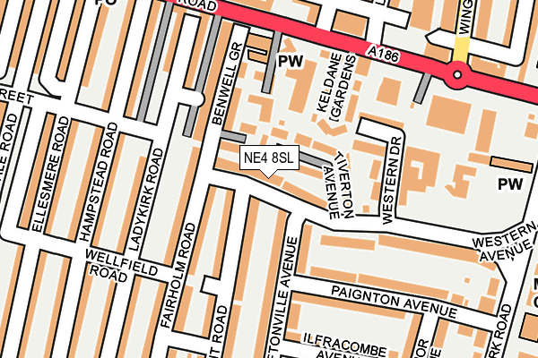 NE4 8SL map - OS OpenMap – Local (Ordnance Survey)
