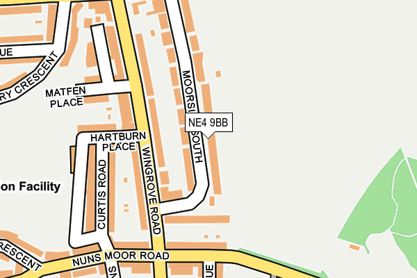 NE4 9BB map - OS OpenMap – Local (Ordnance Survey)