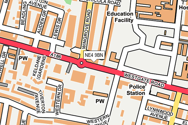 Map of WEST ROAD DELI LTD at local scale