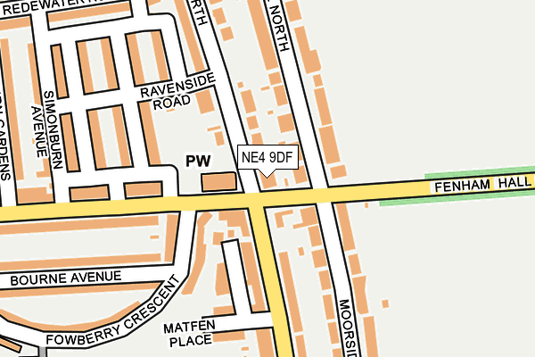 NE4 9DF map - OS OpenMap – Local (Ordnance Survey)