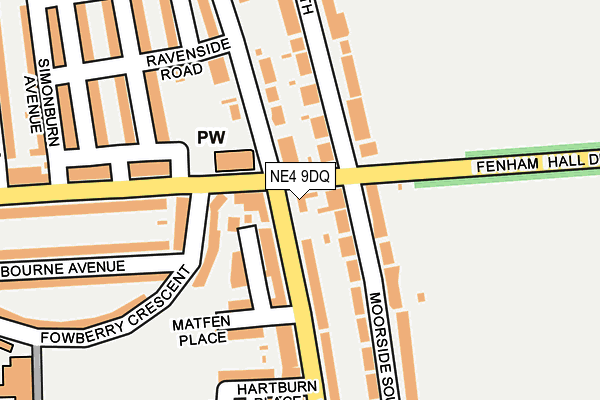 NE4 9DQ map - OS OpenMap – Local (Ordnance Survey)