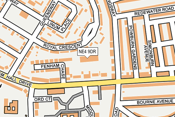 NE4 9DR map - OS OpenMap – Local (Ordnance Survey)