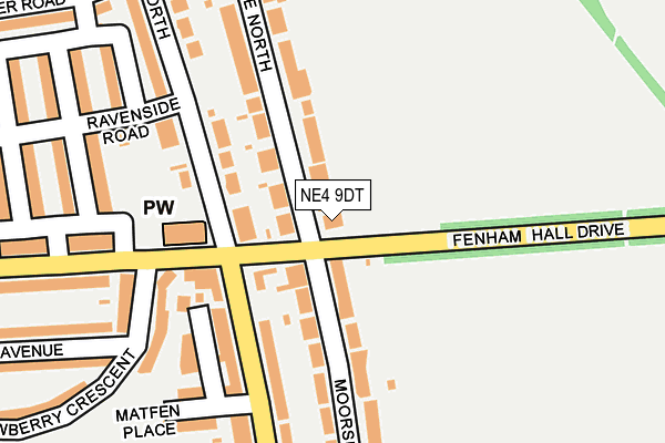 NE4 9DT map - OS OpenMap – Local (Ordnance Survey)