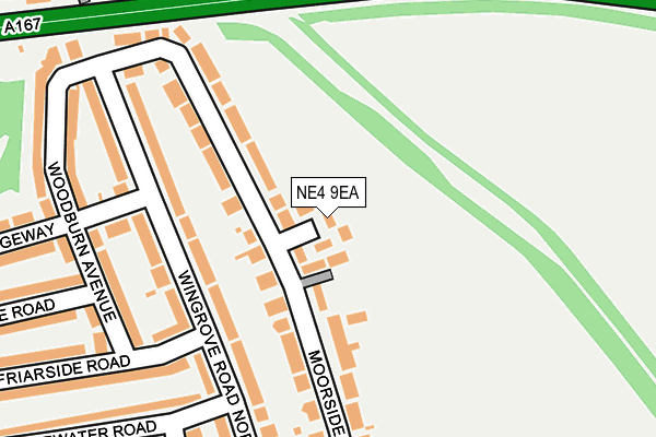 NE4 9EA map - OS OpenMap – Local (Ordnance Survey)