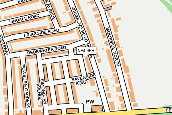 NE4 9EH map - OS OpenMap – Local (Ordnance Survey)