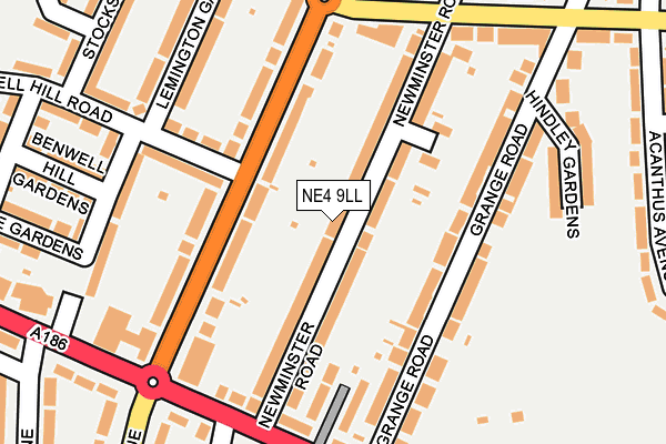 NE4 9LL map - OS OpenMap – Local (Ordnance Survey)