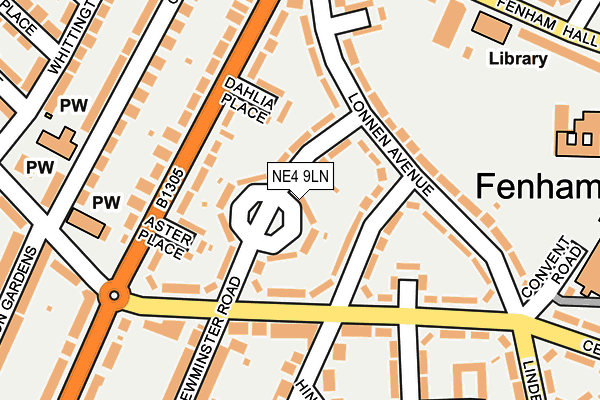 NE4 9LN map - OS OpenMap – Local (Ordnance Survey)
