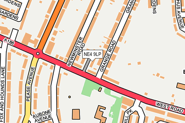 NE4 9LP map - OS OpenMap – Local (Ordnance Survey)