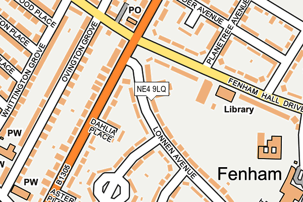 NE4 9LQ map - OS OpenMap – Local (Ordnance Survey)