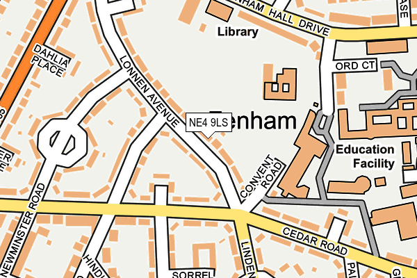 NE4 9LS map - OS OpenMap – Local (Ordnance Survey)