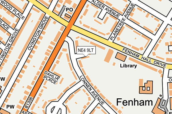 NE4 9LT map - OS OpenMap – Local (Ordnance Survey)