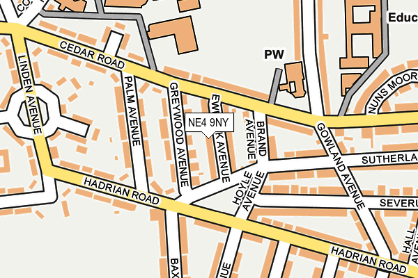 NE4 9NY map - OS OpenMap – Local (Ordnance Survey)