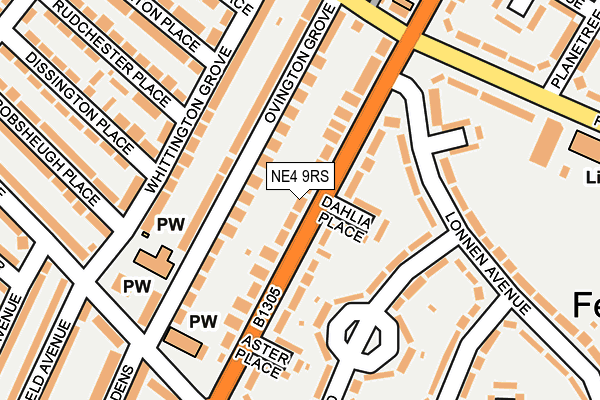 NE4 9RS map - OS OpenMap – Local (Ordnance Survey)