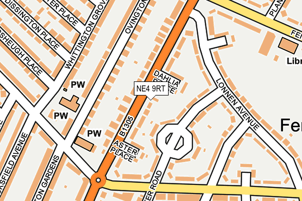 NE4 9RT map - OS OpenMap – Local (Ordnance Survey)