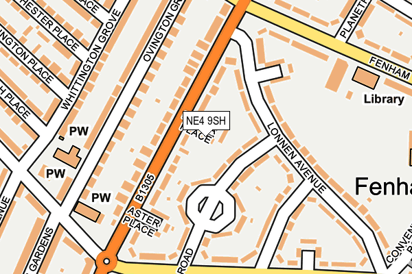 NE4 9SH map - OS OpenMap – Local (Ordnance Survey)