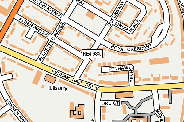 NE4 9SX map - OS OpenMap – Local (Ordnance Survey)