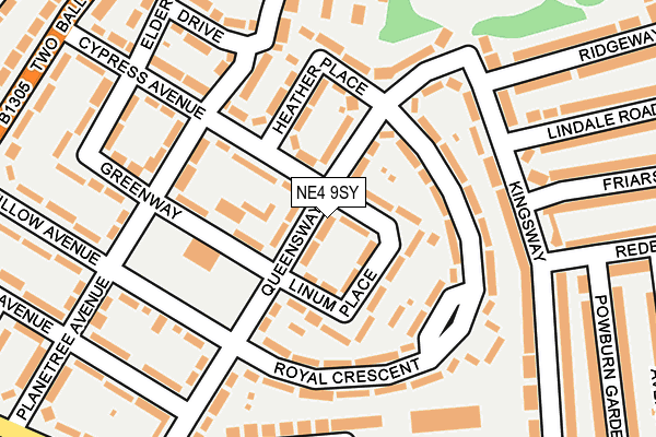 NE4 9SY map - OS OpenMap – Local (Ordnance Survey)