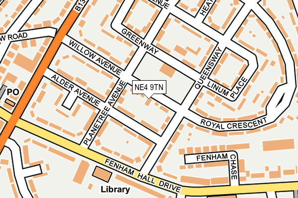NE4 9TN map - OS OpenMap – Local (Ordnance Survey)