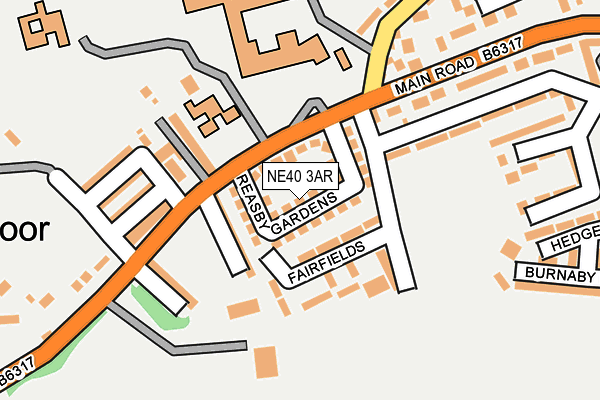NE40 3AR map - OS OpenMap – Local (Ordnance Survey)