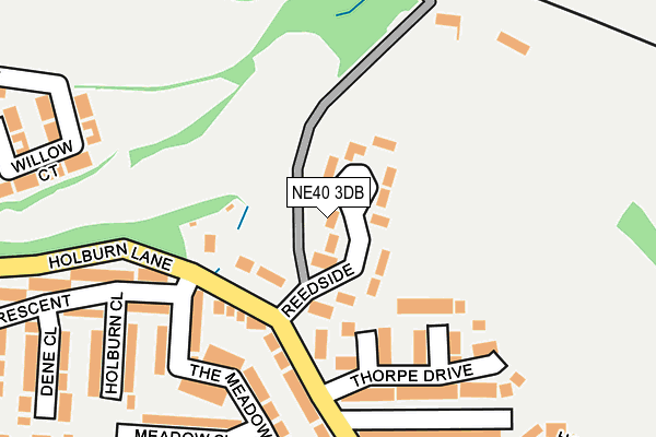 NE40 3DB map - OS OpenMap – Local (Ordnance Survey)