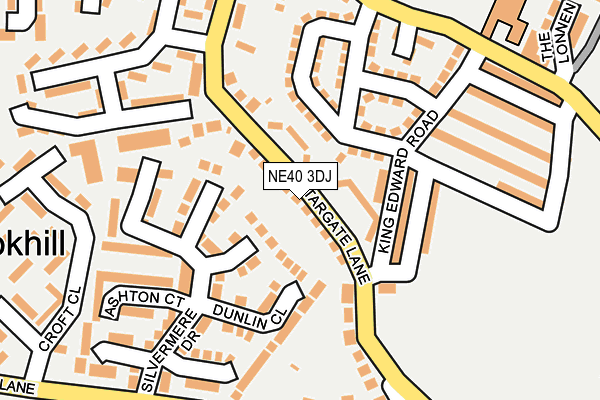 NE40 3DJ map - OS OpenMap – Local (Ordnance Survey)