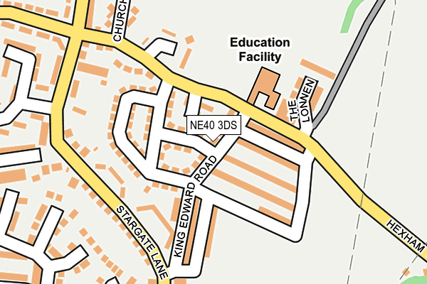 NE40 3DS map - OS OpenMap – Local (Ordnance Survey)
