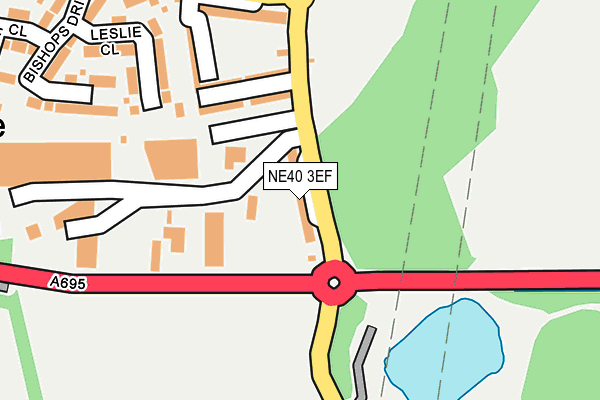 NE40 3EF map - OS OpenMap – Local (Ordnance Survey)