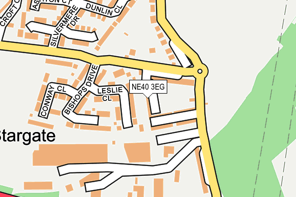 NE40 3EG map - OS OpenMap – Local (Ordnance Survey)
