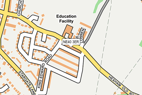 NE40 3ER map - OS OpenMap – Local (Ordnance Survey)