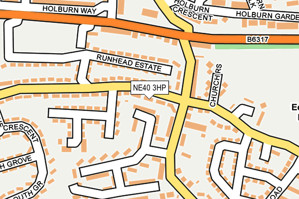 NE40 3HP map - OS OpenMap – Local (Ordnance Survey)