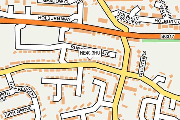 NE40 3HU map - OS OpenMap – Local (Ordnance Survey)