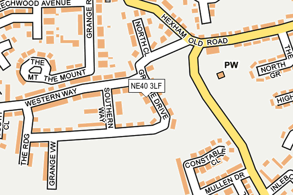 NE40 3LF map - OS OpenMap – Local (Ordnance Survey)