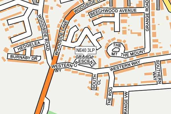 NE40 3LP map - OS OpenMap – Local (Ordnance Survey)
