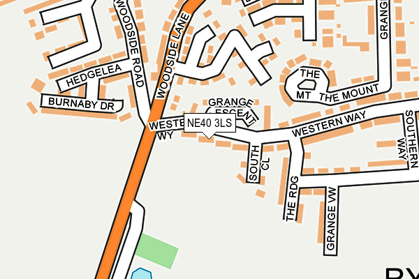NE40 3LS map - OS OpenMap – Local (Ordnance Survey)