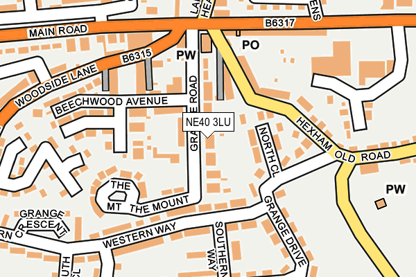 NE40 3LU map - OS OpenMap – Local (Ordnance Survey)