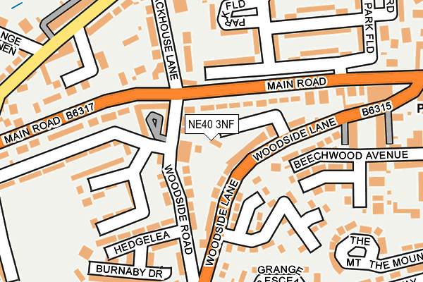 NE40 3NF map - OS OpenMap – Local (Ordnance Survey)