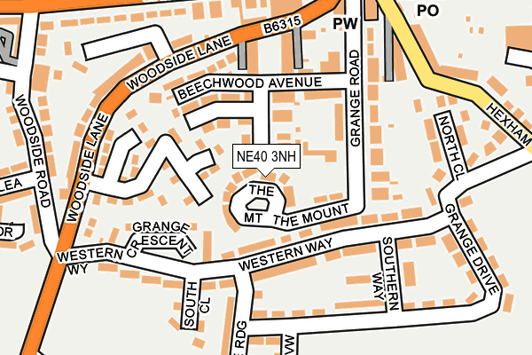 NE40 3NH map - OS OpenMap – Local (Ordnance Survey)