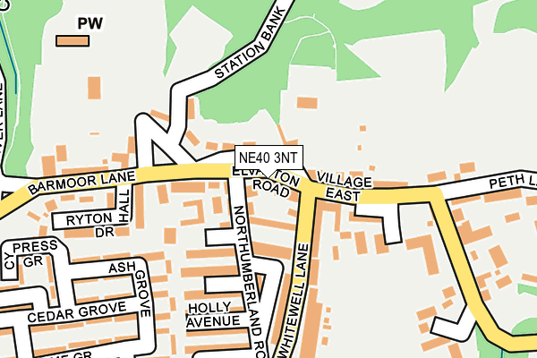 NE40 3NT map - OS OpenMap – Local (Ordnance Survey)