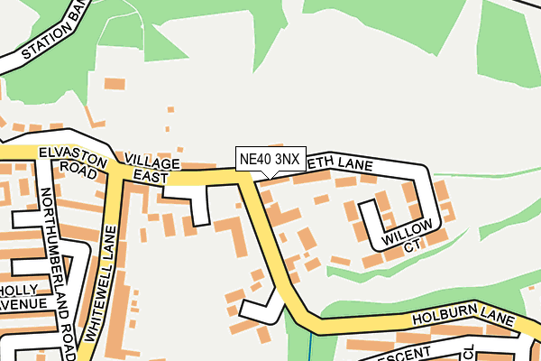 NE40 3NX map - OS OpenMap – Local (Ordnance Survey)