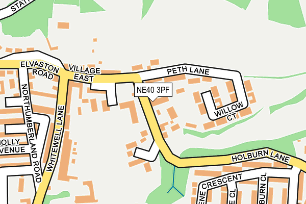 NE40 3PF map - OS OpenMap – Local (Ordnance Survey)