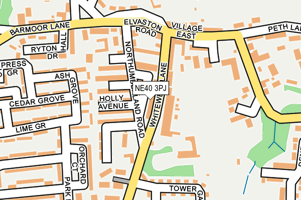 NE40 3PJ map - OS OpenMap – Local (Ordnance Survey)