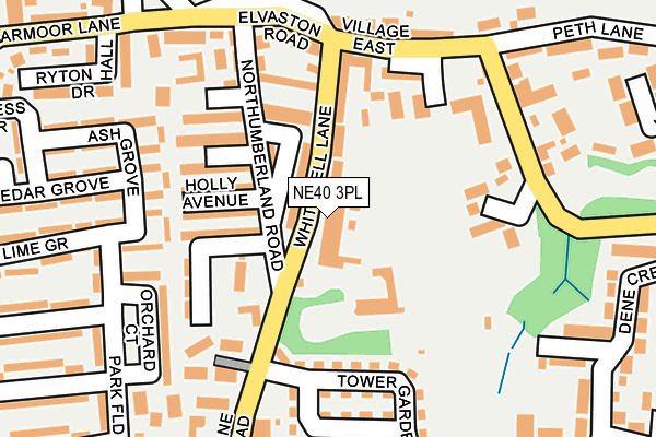 NE40 3PL map - OS OpenMap – Local (Ordnance Survey)