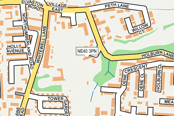 NE40 3PN map - OS OpenMap – Local (Ordnance Survey)